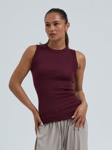 Seamless Basic Wooly Tank | Uld Silke Tanktop Vineyard