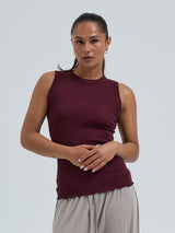 Seamless Basic Wooly Tank | Uld Silke Tanktop Vineyard