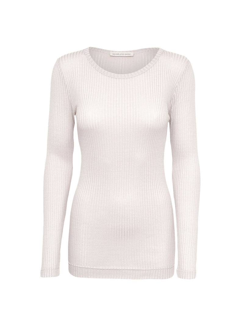 Seamless Basic Alma | Silke L/S T-Shirt Off-white