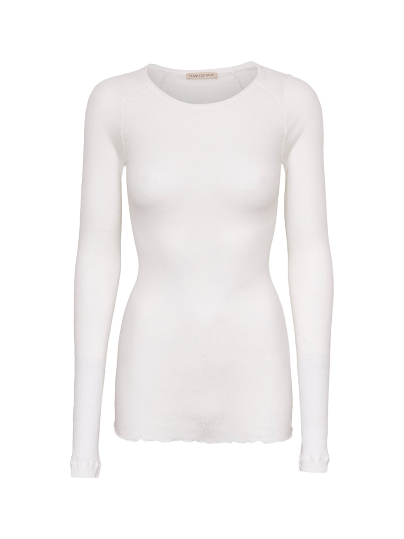 Seamless Basic Elvira | Bomuld L/S T-Shirt Off-white