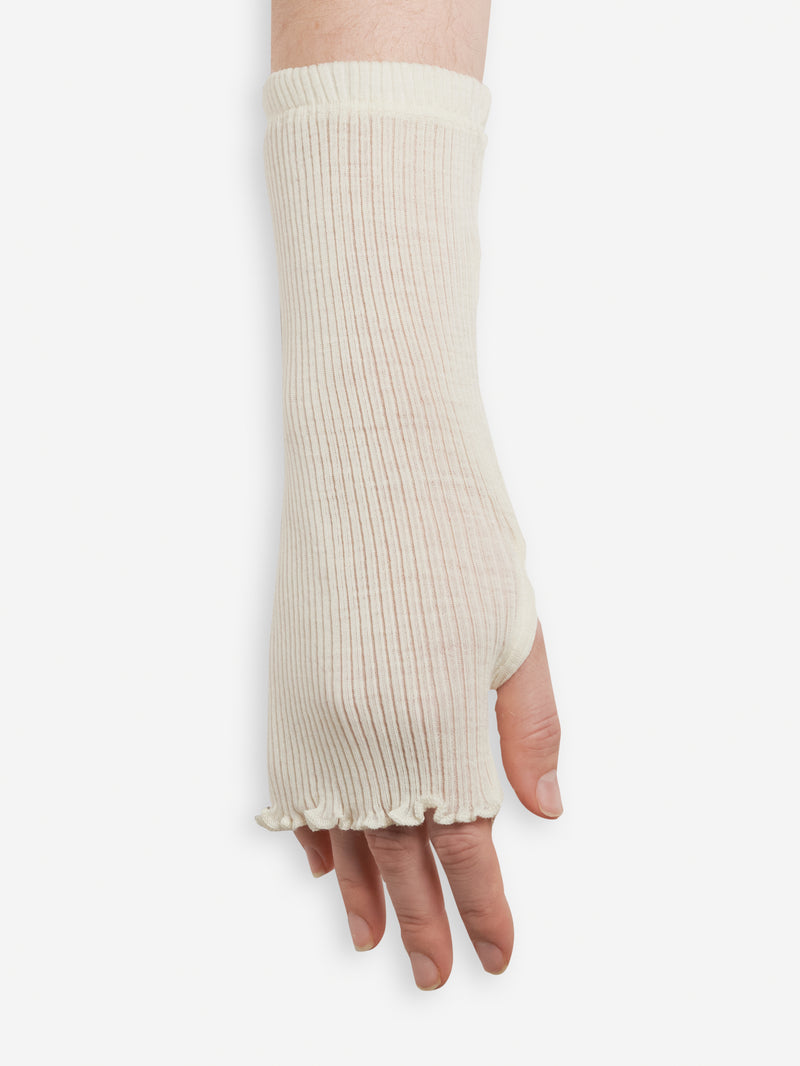Seamless Basic Mano | Merinould Wrist warmer Off-white