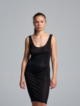Seamless Basic Sporty Slip Dress | Silke Underkjole Sort